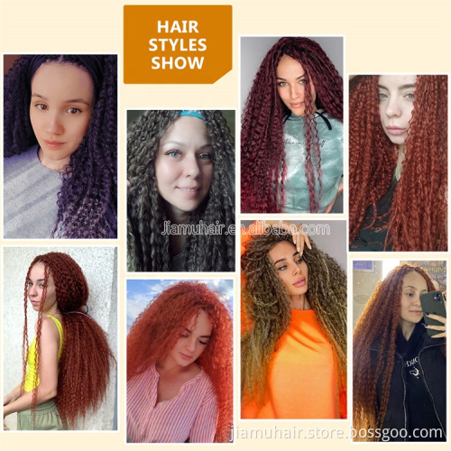 20-28 Inch Afro Kinky Curly Crochet Braids Hair Ombre Braiding Hair Extensions Marly Hair